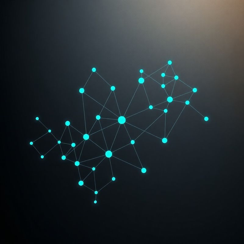 Vizualizace crawl grafu webu s tealovými uzly na tmavém pozadí